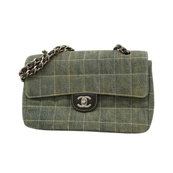 Chanel Handbags - Chanel Chocolate Bar Blue Denim - Jeans Shoulder Bag (Pre-Owned)